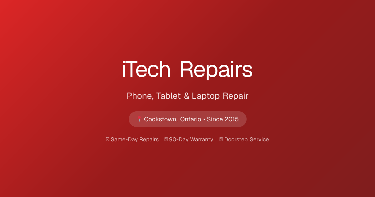 iTech Repairs | Phone, Tablet & Laptop Repair in Cookstown, ON